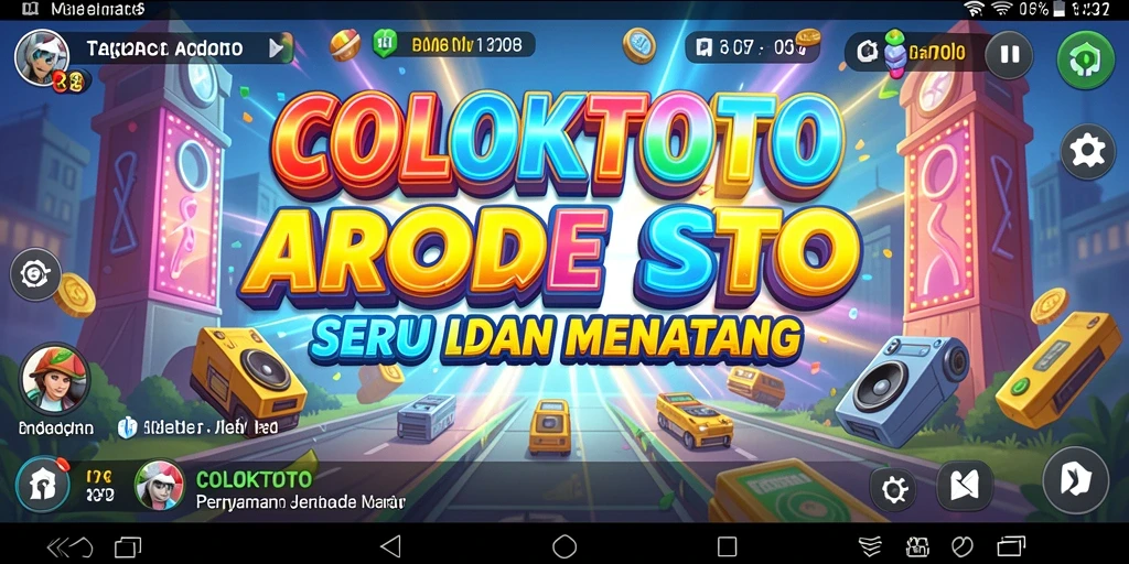 Gameplay seru COLOKTOTO dengan grafik menarik dan karakter unik.