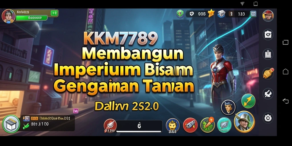 Tampilan gameplay menarik dari KM789 yang menunjukkan pengelolaan bisnis.