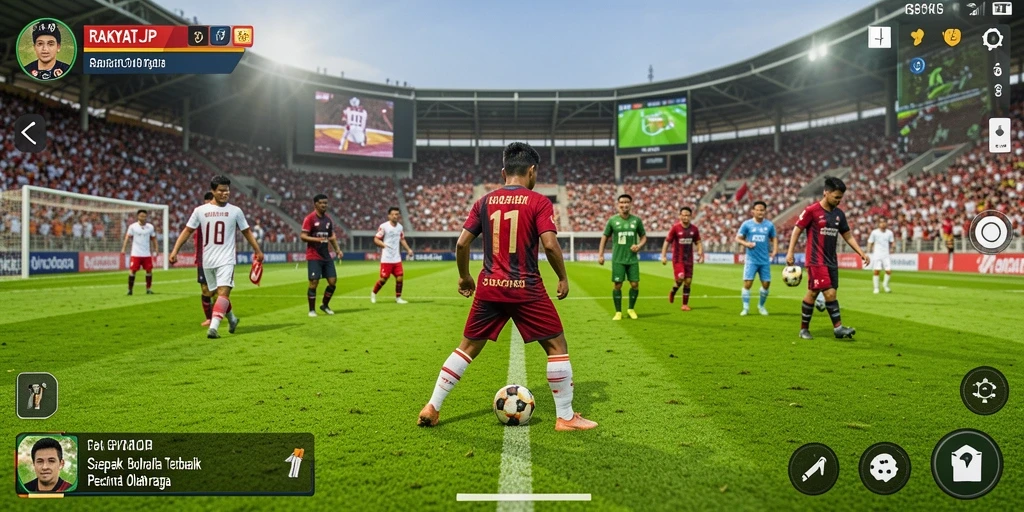 Tampilan HUD dan aksi pemain dalam gameplay RAKYATJP yang mendebarkan.