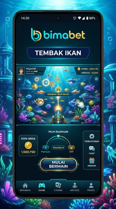 Screenshot antarmuka bimabet yang modern dan intuitif.
